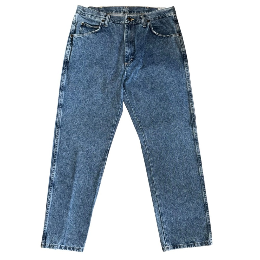Wrangler Blues Men’s 36x30 Straight Leg Jeans Medium Wash Workwear Denim